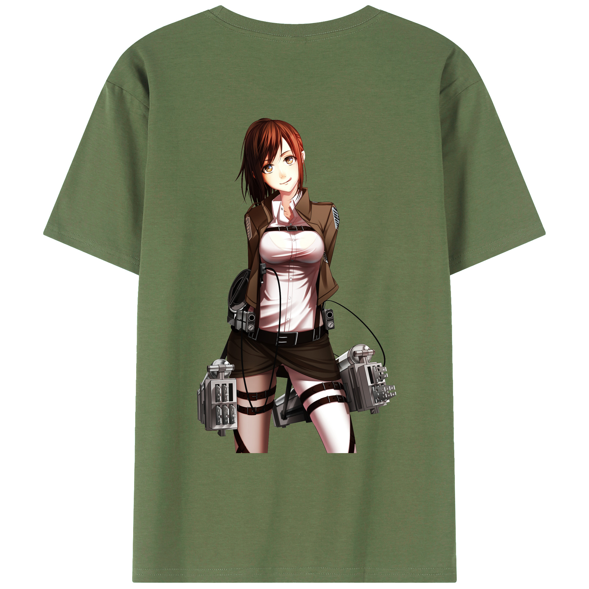 （画像用） 進撃の巨人 サシャ·ブラウス Attack on Titan Sasha Blaus 綿100％ メンズ半袖Tシャツ（バックプリント） 通気性